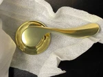 Schlage F170 Champagne Half Dummy Lever Right-hand Non-turning Bright Brass 605. Fixed Price $18.99.