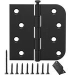 24 Pack Matte Black Door Hinges Inch Exterior With Square 5/8. Fixed Price $40.86.