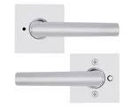 Kwikset 730MILSQT-26D Milan Privacy Lever With Square Rose Satin Chrome. Fixed Price $36.00.