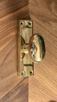Omnia 432CR.3 Traditional Smooth Oval Knob Cremone Bolt Set With 5"X1 1/2"X1. Fixed Price $229.99.