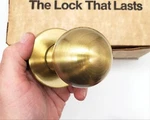 Schlage Door Knob Satin Brass 606 Orb D170 Turn Decorative Nos. Fixed Price $17.99.