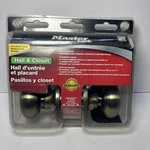 Master Lock Interior Hall & Closet Antique Brass Round Door Knob New Sealed. Fixed Price $15.00.