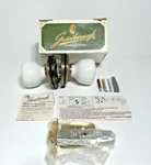 Gainsborough Privacy Door Knob Set 310 Cawab White & Brushed Copper Locking. Fixed Price $124.88.