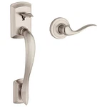 Kwikset Avalon Front Door Handleset Lever Satin Nickel No Lock 98150-002. Fixed Price $78.99.