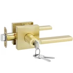 Goldenwarm Entry Door Handle With Lock Key, Zinc Alloy Heavy Duty Brushed. Fixed Price $39.77.