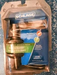 Schlage Flair Lever Handle Non Locking Antique Brass Hall & Closet Ez Install. Fixed Price $24.99.