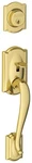 Schlage F92-CAM Camelot Exterior One-sided Dummy Handleset Brass. Fixed Price $143.01.