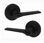 Kwikset Hollis Round Rose Matte Black Privacy Bed/bath Door Handle. Fixed Price $35.00.