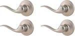 4 - Weiser GLA101 TC15 Lever Passage Closet Door Knobs Satin Nickel. Fixed Price $39.00.