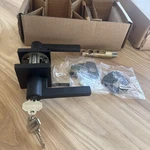 Baldwin En.squ.csr Square Single Cylinder Keyed Entry Door Lever - Black. Fixed Price $120.00.