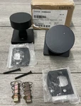 Emtek 5110ROUUS19 Round Passage Door Knob Set W/square Rose - Flat Black *read*. Fixed Price $64.99.
