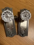 Nostalgic Warehouse Meadows Long Plate Crystal Glass Door Knobs Antique Pewter 2. Fixed Price $103.20.
