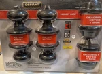 Defiant Keyed Entry Door Locks 4 Total - 2 Knobs Deadbolts Matte Black. Fixed Price $24.88.