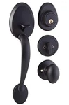 Toledo Single Cylinder Iron Black Door Handleset New E14-50. Fixed Price $36.99.