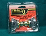 Vintage Tru-bolt 221-7244 Crystal Clear Glass Door Knob Set Nos/sealed. Fixed Price $18.99.