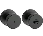 Kwikset Pismo Round Matte Black Door Knob W/ Microban Antimicrobial Technology. Fixed Price $23.64.