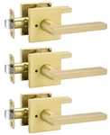 Goldenwarm Privacy Door Handles Brushed Brass Bedroom Bath Levers 3P. Fixed Price $84.99.