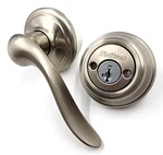 Kwikset 967TNL-RH-15-SMT Tustin Lever Interior Double Cylinder Handleset Trim. Fixed Price $32.97.