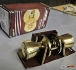 Mountain Security Interior Locking Polished Brass Tulip Door Knob 3130-105 Nib. Fixed Price $8.87.