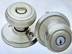 New Schlage F51 V 619 Georgian Knob Satin Nickel Keyed Entry Door Free Ship. Fixed Price $29.99.