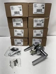 (lot Of 8) Schlage F40 626 Latitude Door Lever, Privacy Lock Satin Chrome. Fixed Price $108.00.