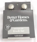 New Box Better Homes & Garden Set Of 10 Satin Nickel Knob 1.25" W/ Screws. Fixed Price $12.00.