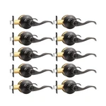 Gobekor 10 Pack Privacy Door Levers Oil Rubbed Bronze Wave Bed/bath Key.... Fixed Price $143.80.