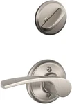 Schlage Merano Interior Passage Right Hand Door Knob Trim Set F58, Satin Nickel. Fixed Price $31.99.