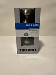 Tru-bolt Bed & Bath Locking Interior Door Knob Set Open Box New Satin Nickel. Fixed Price $18.99.
