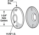 Prime-line 2282 Brass Plated Steel Door Knob Rosettes 0.75 X 2-1/4 W In.. Fixed Price $9.38.