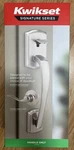 Kwikset Prescott Satin Nickel Door Handleset Only With Tustin New. Fixed Price $50.00.