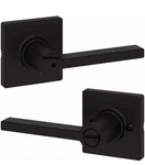 Kwikset Casey Privacy Door Lever, Bedroom Bathroom Lock Black 300CSLSQT-514. Fixed Price $21.00.