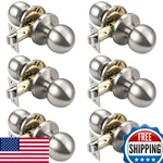 Knobwell 6 Pack Brushed Nickel Passage Door Knobs Interior Handles Round Ball. Fixed Price $67.94.