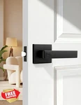 Gobrico Matte Black Privacy Door Lever Lockset Keyless Bed Bath. Fixed Price $34.99.