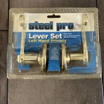 Steel Pro Lever Set Left Privacy Polished Brass 251577 Locking Door Handle. Fixed Price $21.99.