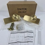 Emtek Assa Abloy US4 Knurled Conical Knob Modern 7" Sideplate Privacy Set. Fixed Price $124.99.