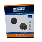 Schlage Plymouth Entry Knob/ Single Cylinder Deadbolt Lock Matte Black. Fixed Price $39.99.