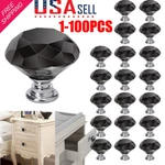 Lot Drawer Door Knobs Diamond Crystal Cabinet Furniture Kitchen Handle Pulls. Fixed Price $47.67.
