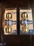 2 Atlas Tulip Polished Brass Bed & Bath Interior Door Handle-locking Turn-button. Fixed Price $24.99.