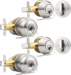 Front Door Entry Handles Lockset Single Cylinder Deadbolt Combination Set,. Fixed Price $52.77.