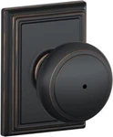 Schlage F40 716 Andover Door Knobset Addison Bed & Bath In Aged Bronze. Fixed Price $19.99.