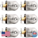 Probrico Brushed Nickel Square Privacy Door Knob Bedroom Bathroom Interior. Fixed Price $82.74.