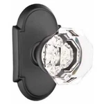 Emtek Old Town Privacy Door Knob Set With Type 8 Rose Classic Brass, Flat Black. Fixed Price $97.99.
