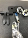 Custom Pennant Passage Privacy Door Lever Set With Greene Trim - Matte Black. Fixed Price $66.99.