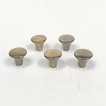 Lot Of 5 Atlas Homewares Fluted Knobs, Stainless Steel 7/8". Fixed Price $32.00.