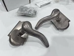Emtek 7108 Cody Passage Door Levers Bronze Series, Silver Patina (rare) (new). Fixed Price $120.00.