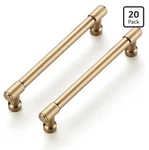 Ravinte 20 Pack 5 Hole Center Solid Kitchen Cabinet Handles Champagne Bronze. Fixed Price $29.98.