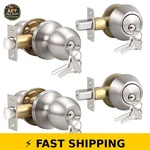 Knobonly Keyed Entry Door & Deadbolt Set Satin Nickel. Fixed Price $60.99.