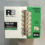 Reliabilt Baron Satin Nickel Hall/closet Door Knob 6 Pack Easy Install Universal. Fixed Price $29.99.