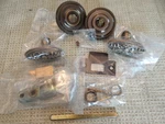 Omnia Privacy Set 1 3/4" Door Antique Brass Bronze Oval Floral. Fixed Price $52.00.